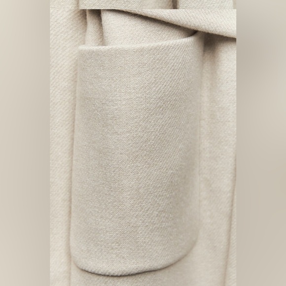 ♥️♥️♥️ ZARA WOMEN COLLECTION MINIMALIST WOOL BLEND COAT BEIGE size S ♥️♥️♥️ - Picture 3 of 12
